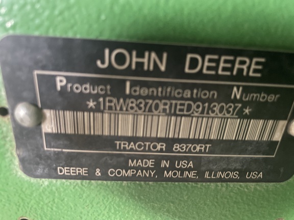 2014 John Deere 8370RT Tractor Rubber Track