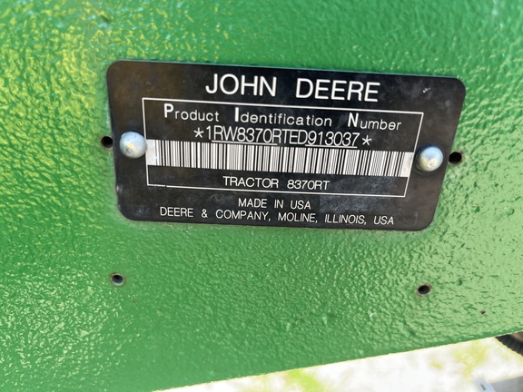 2014 John Deere 8370RT Tractor Rubber Track