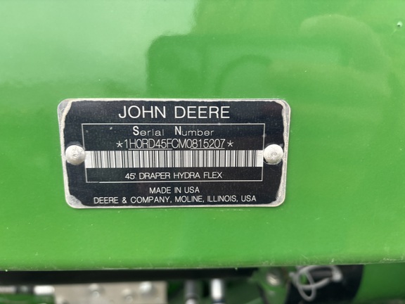 2021 John Deere RD45F Header Combine