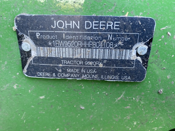 2017 John Deere 9520RX Tractor Rubber Track