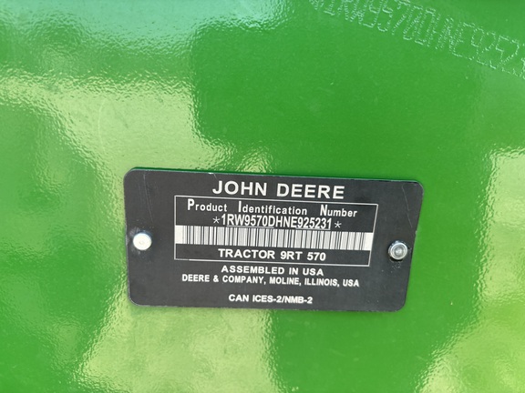 2022 John Deere 9RT 570 Tractor Rubber Track