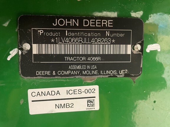 2020 John Deere 4066R Tractor Compact