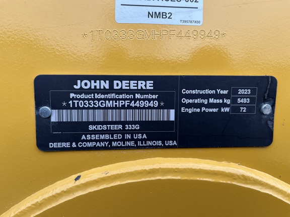 2023 John Deere 333G Compact Track Loader