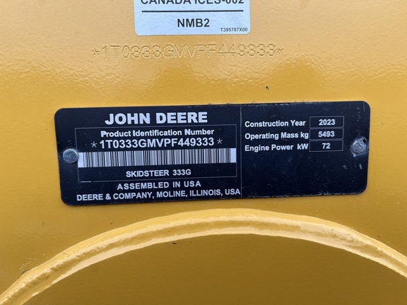 2023 John Deere 333G Compact Track Loader