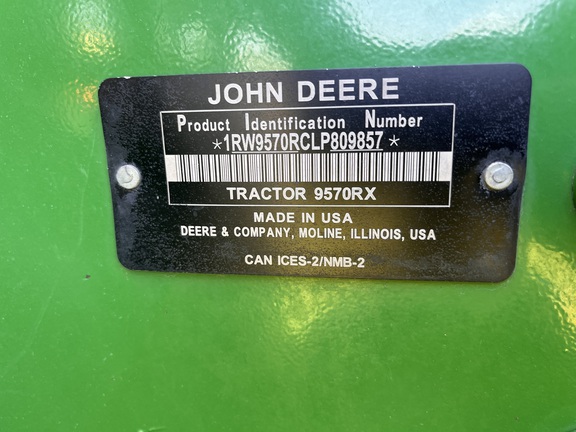 2020 John Deere 9570RX Tractor Rubber Track