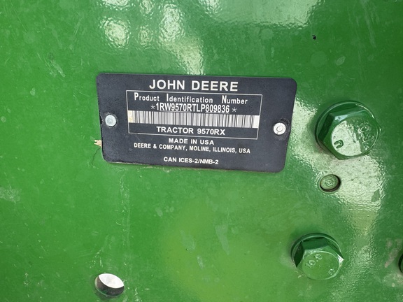 2020 John Deere 9570RX Tractor Rubber Track