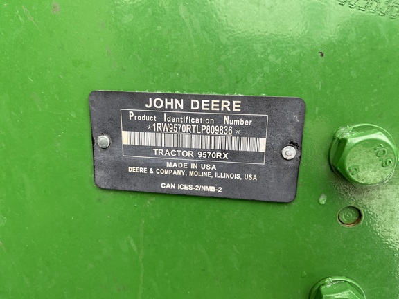 2020 John Deere 9570RX Tractor Rubber Track