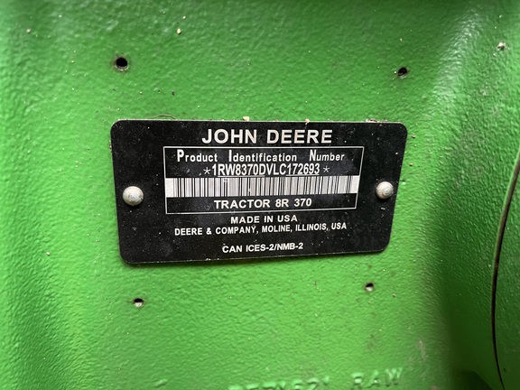 2020 John Deere 8R 370 Tractor