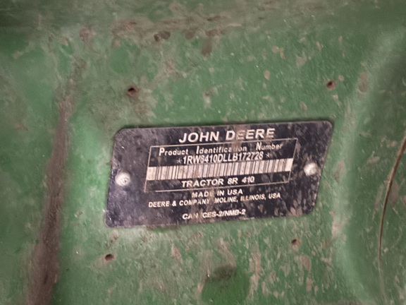 2020 John Deere 8R 410 Tractor