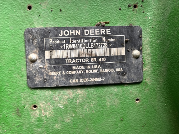 2020 John Deere 8R 410 Tractor
