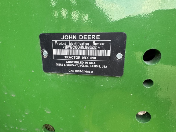 2022 John Deere 9RX 590 Tractor Rubber Track