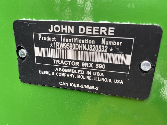 2022 John Deere 9RX 590 Tractor Rubber Track