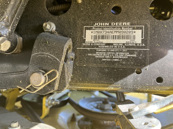 2021 John Deere X734 Garden Tractor