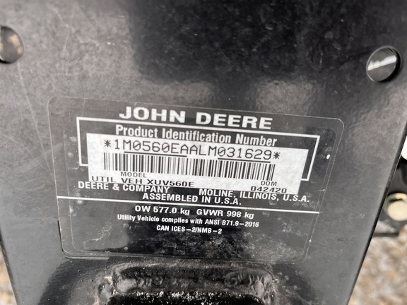 2020 John Deere XUV 560E ATV