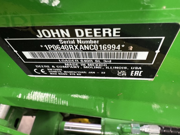 2022 John Deere 640R Loader