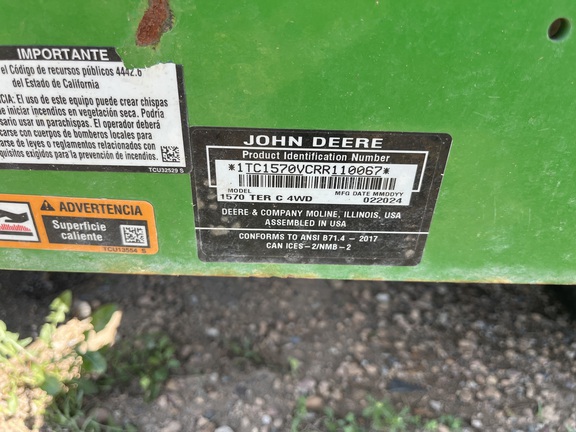 2024 John Deere 1570 Mower/Front Deck