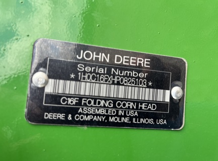2023 John Deere C16F Header Corn Head