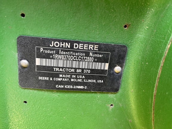 2020 John Deere 8R 370 Tractor