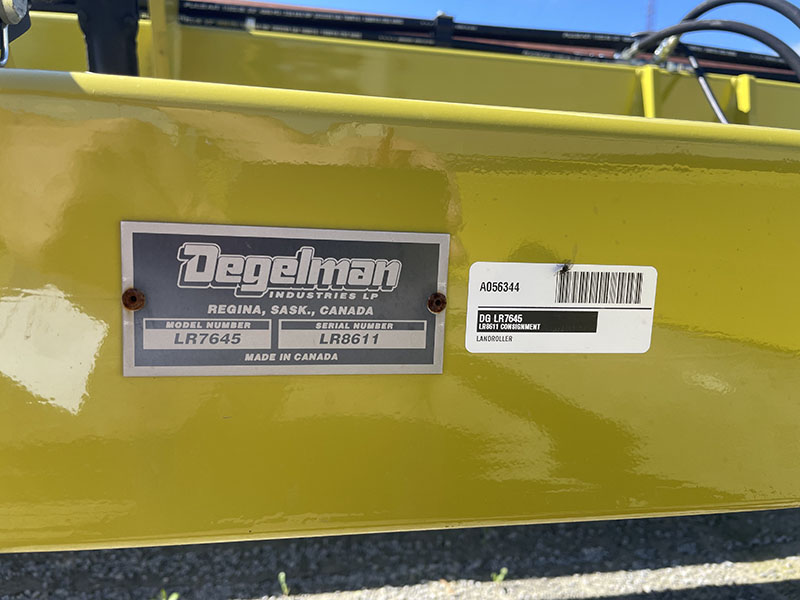 2023 Degelman LR7645 Roller