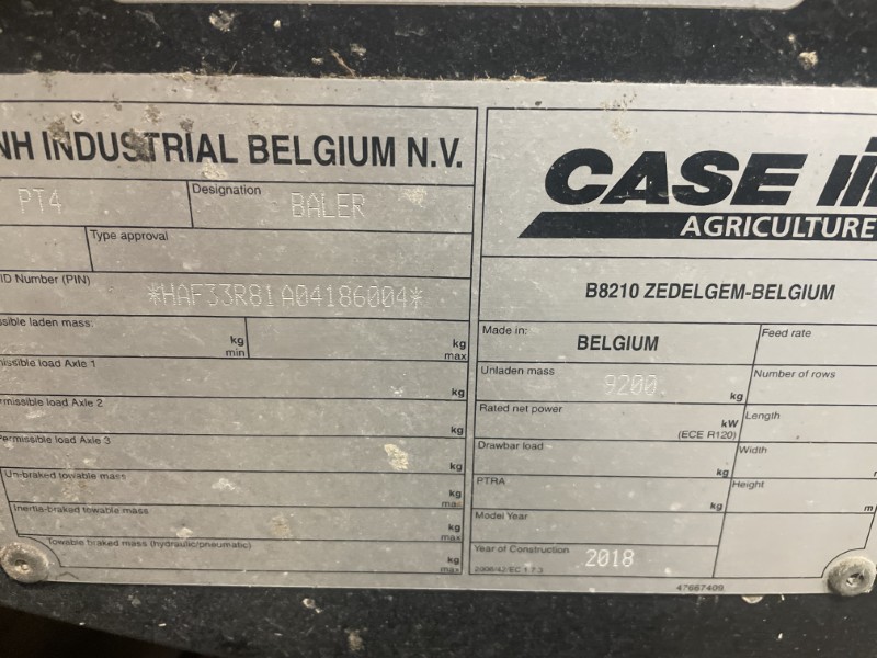 2018 Case IH LB334 XL Baler/Big Square