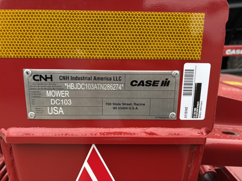 2026 Case IH DC103 Mower Conditioner