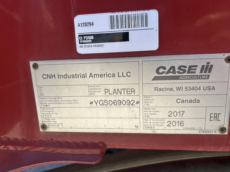 2017 Case IH PD500 Air Drill
