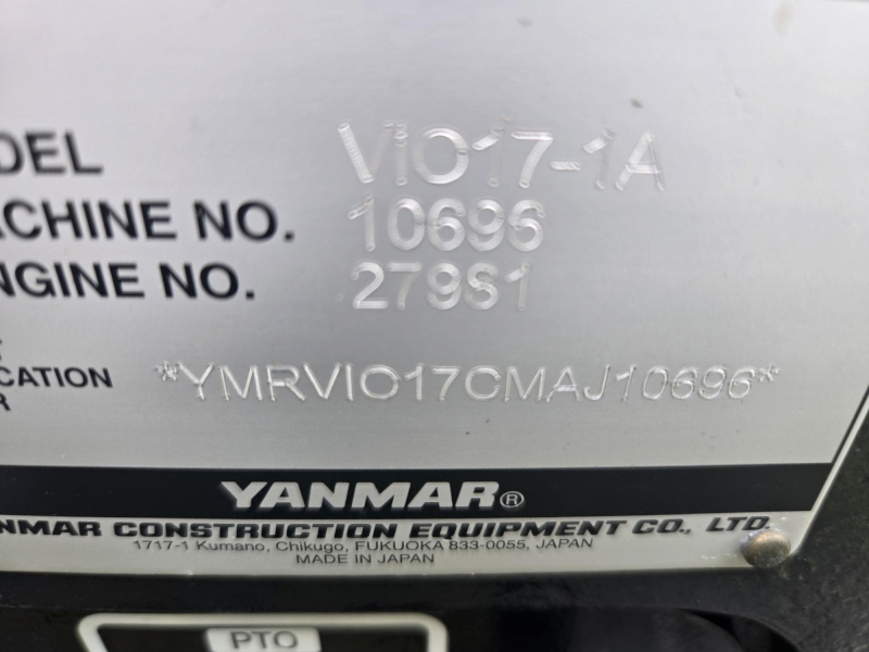 2021 Yanmar VI017 Excavator