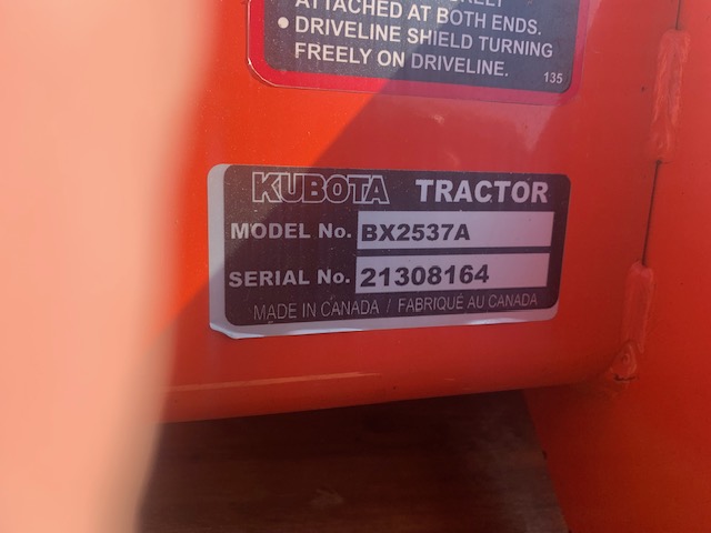 2014 Kubota BX2537A Sweeper