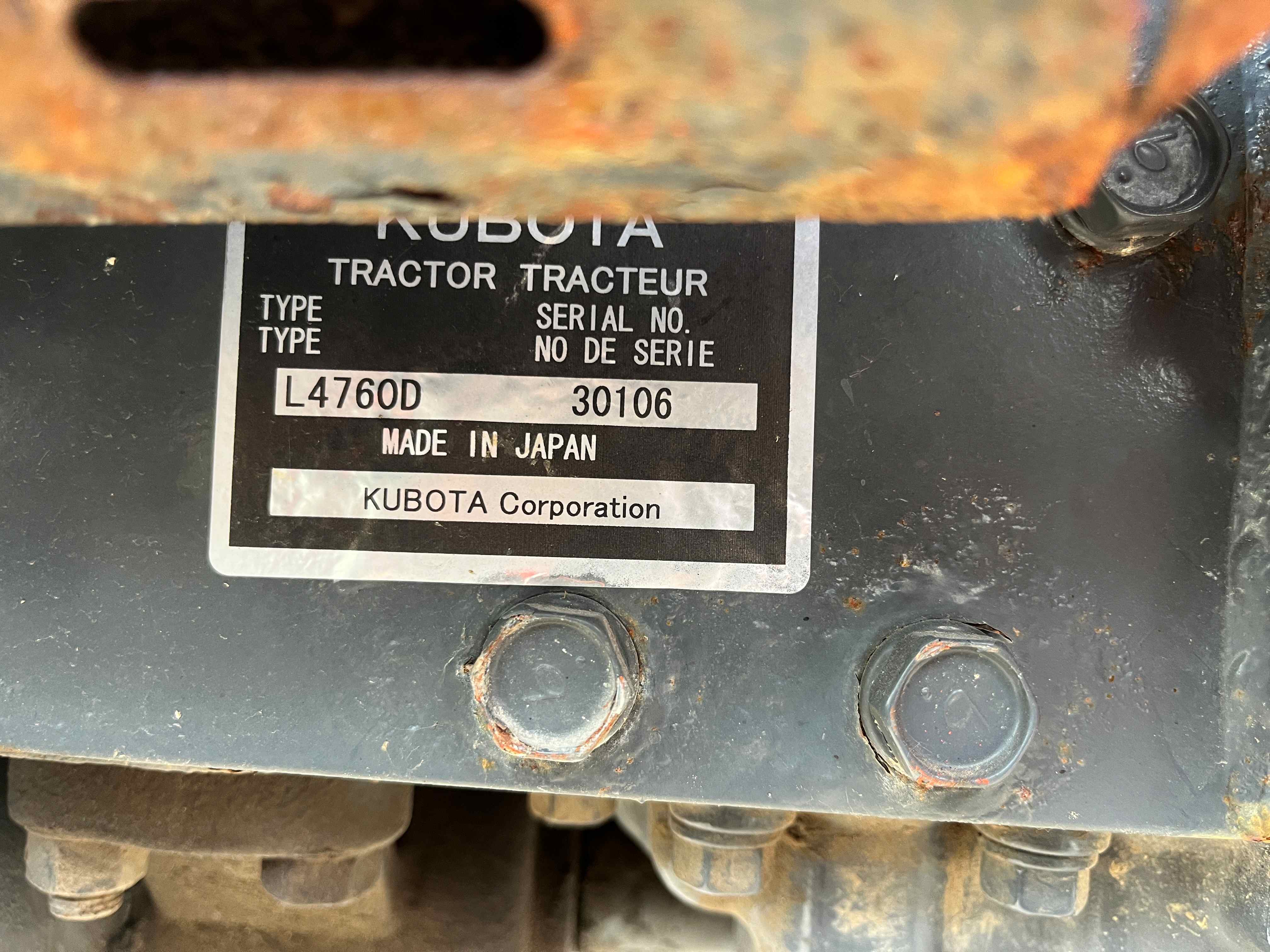 2015 Kubota L4760 Tractor