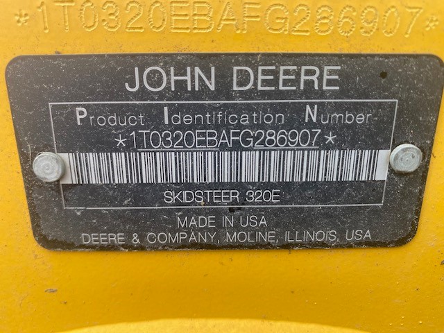 2015 John Deere 320E Skid Steer Loader