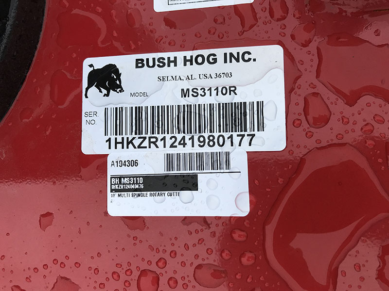 2024 Bush Hog MS3110 Mower/Rotary Cutter