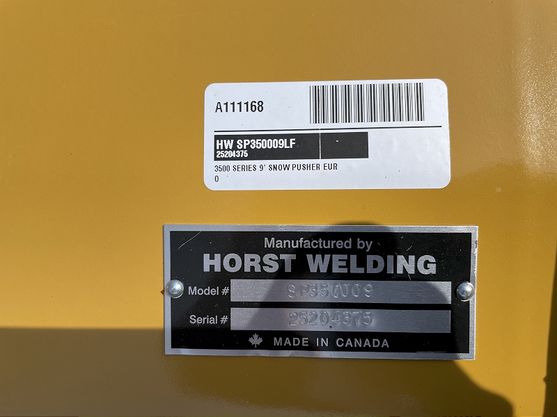 2025 Horst SP350009LF Snow Pusher