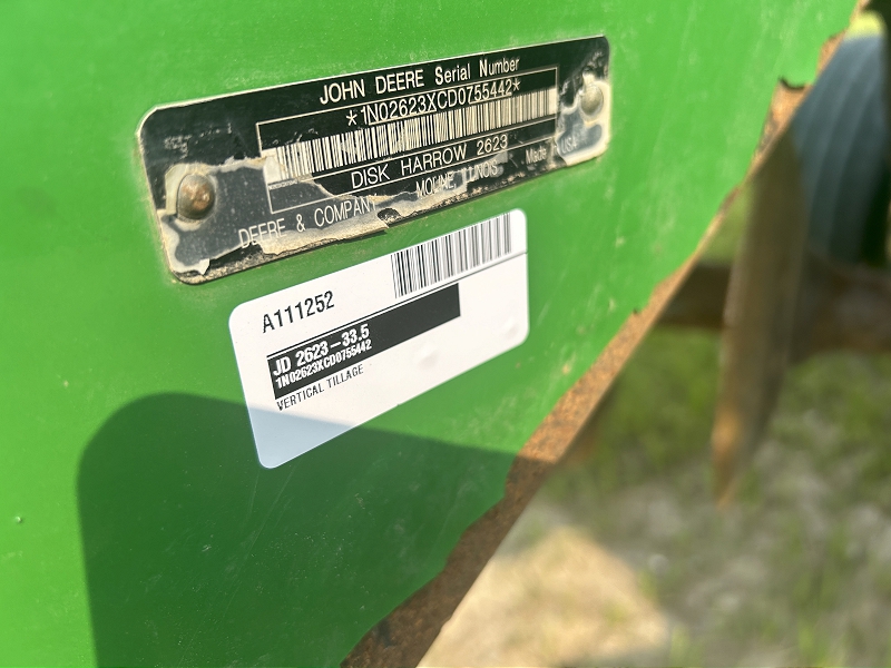 2013 John Deere 2623-33.5 Disk Tandem