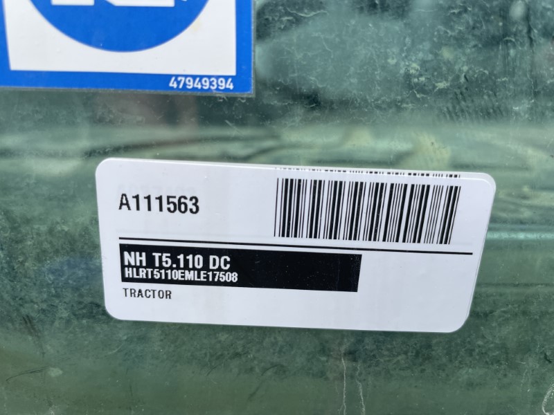 2022 New Holland T5.110 DC Tractor