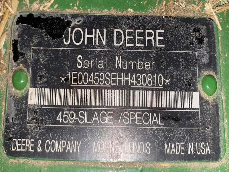 2017 John Deere 459SS Baler/Round