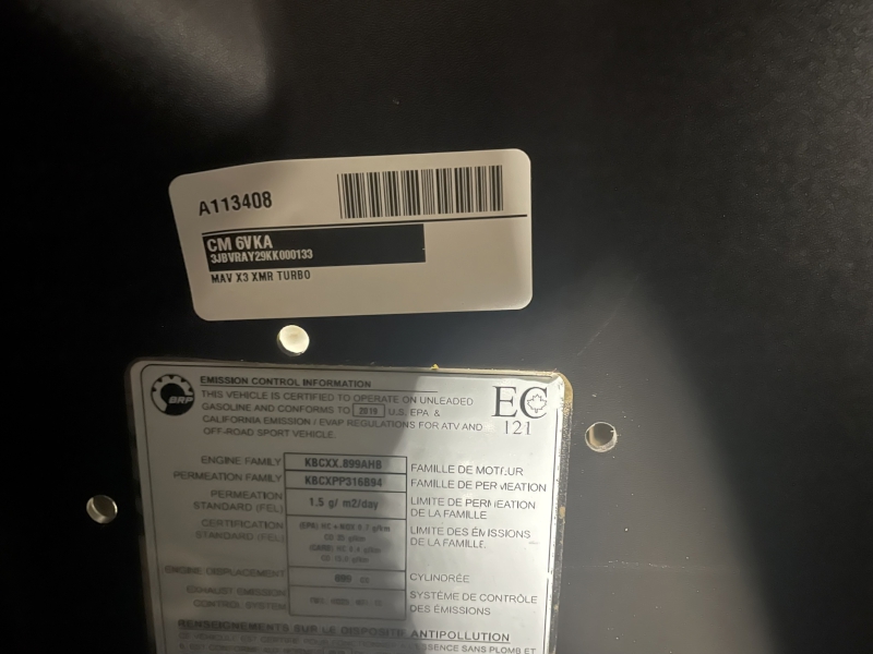 2019 Can-Am 6VKA Side by Side