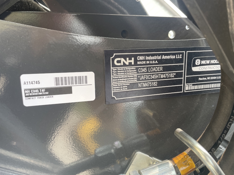 2026 New Holland C345 T4F Compact Track Loader