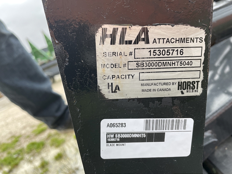 2015 Horst SB3000DMNHT5 Attachments