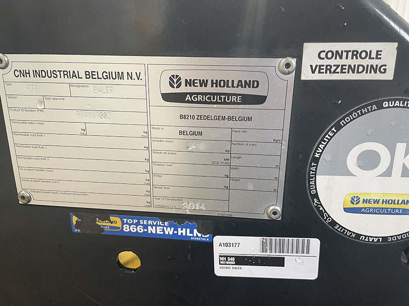 2015 New Holland BIGBALER340 Baler/Big Square