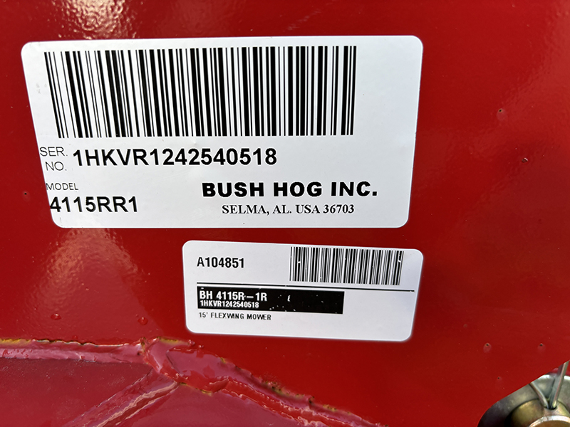 2024 Bush Hog 4115R-1R Mower/Rotary Cutter