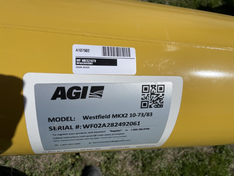 2025 Westfield MKX21073 Grain Auger