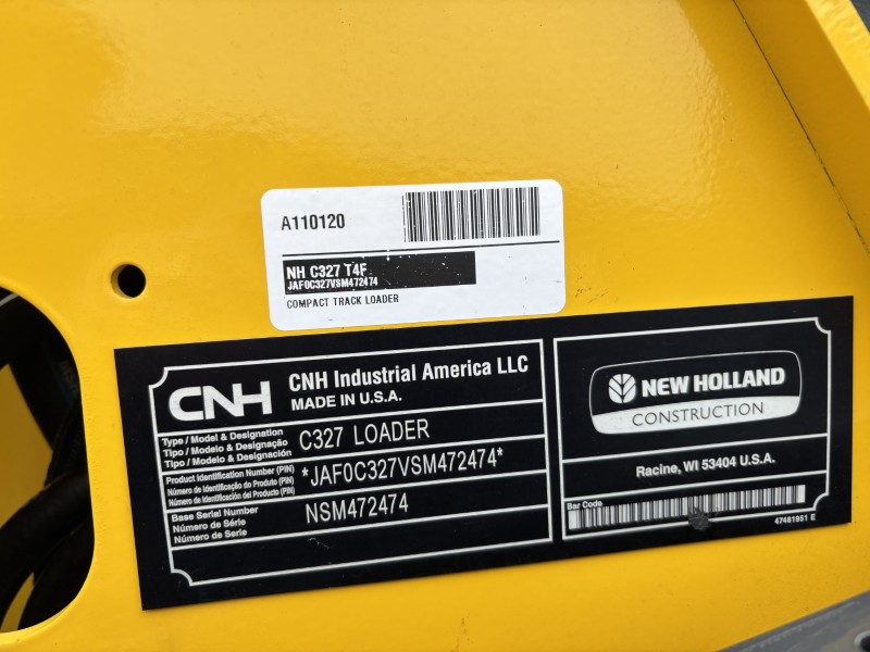 2026 New Holland C327 T4F Compact Track Loader