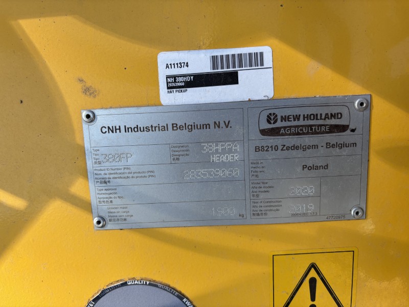 2020 New Holland 380HDY Header Forage