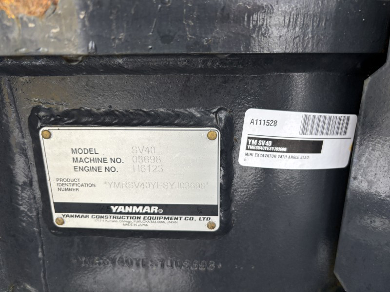 2025 Yanmar SV40-AB-2PTO Excavator