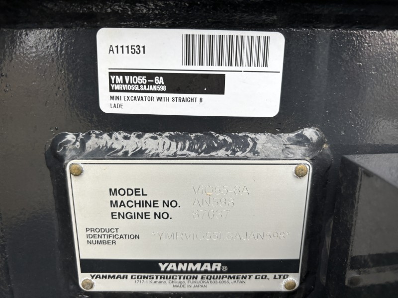 2025 Yanmar VIO55-6A Excavator