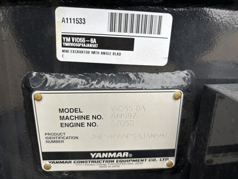 2025 Yanmar VIO55-6A Excavator