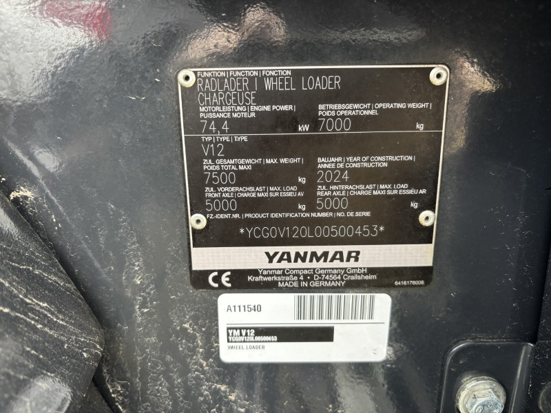2025 Yanmar V12 Wheel Loader