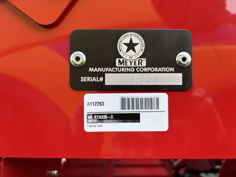2025 Meyer RTH220-C Forage Box