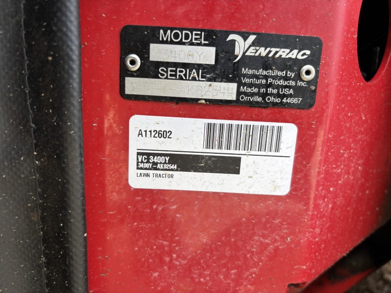 2018 Ventrac 3400Y Lawn Tractor