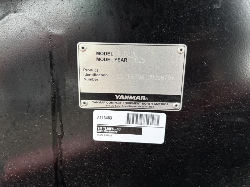 2025 Yanmar TL80VS-1C Compact Track Loader